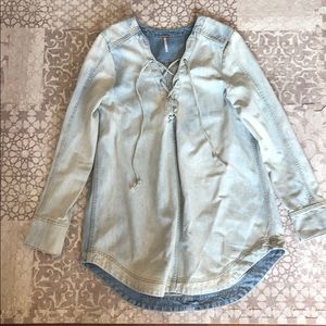 Free People Denim Shirt Dress
